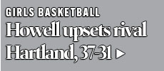 Howell ends Hartland's 33-game regular-season girls basketball win streak 