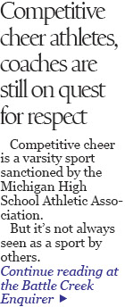 Area competitive cheer athletes, coaches say sport still on quest for respect 