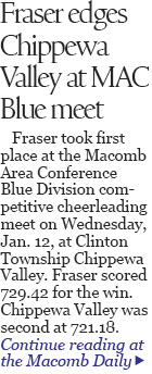 MAC Blue Division competitive cheer