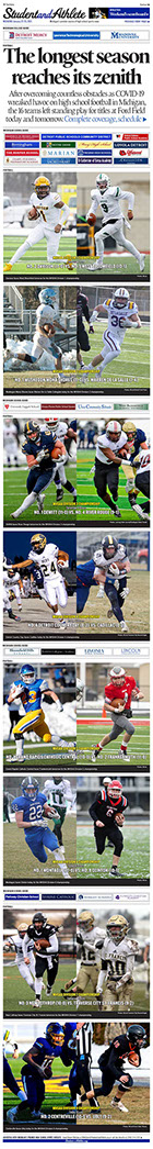 January 22, 2021 front page -- StudentandAthlete.org -- Football 