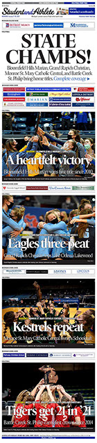 January 17, 2021 front page -- StudentandAthlete.org -- Volleyball 