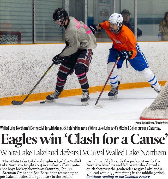 Lakeland wins LVC hockey showdown with WL Northern 