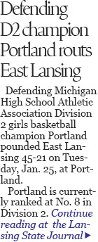 Portland girls basketball meeting its mission to prove it's capable of more, routs East Lansing 