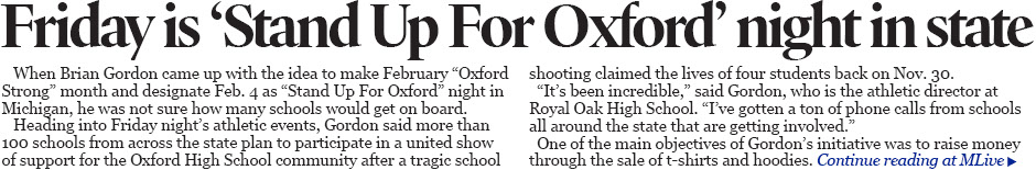 Friday is ‘Stand Up For Oxford’ night across Michigan. Here’s what that means 