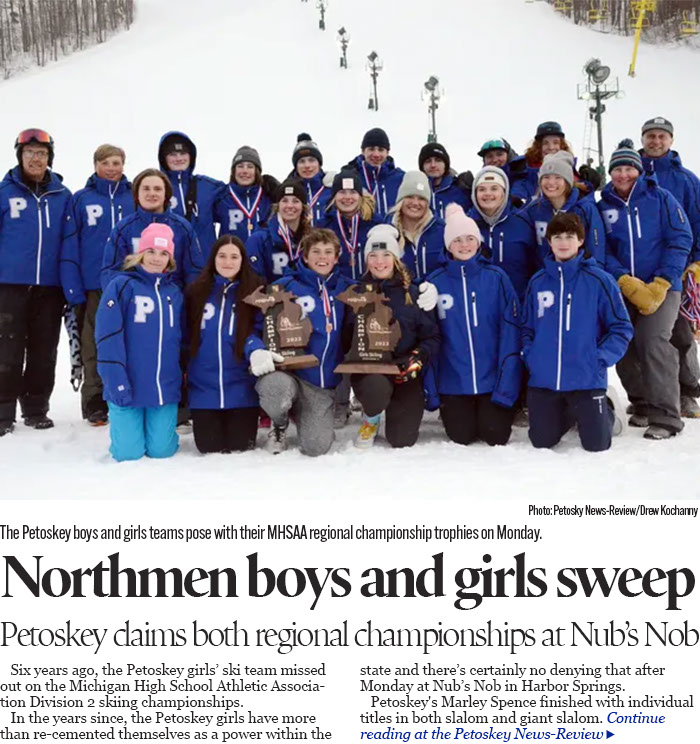 Petoskey girls claim fifth straight D2 regional ski title; Harbor Springs runner-up 