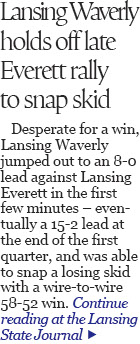 Waverly boys basketball holds off late Everett rally to snap six-game skid