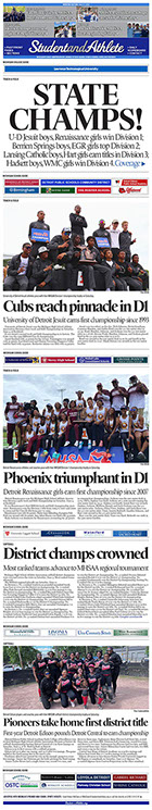 June 5, 2022 StudentandAthlete.org front page: Track and field championships, softball playoffs