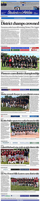 June 5, 2022 StudentandAthlete.org front page: Baseball playoffs