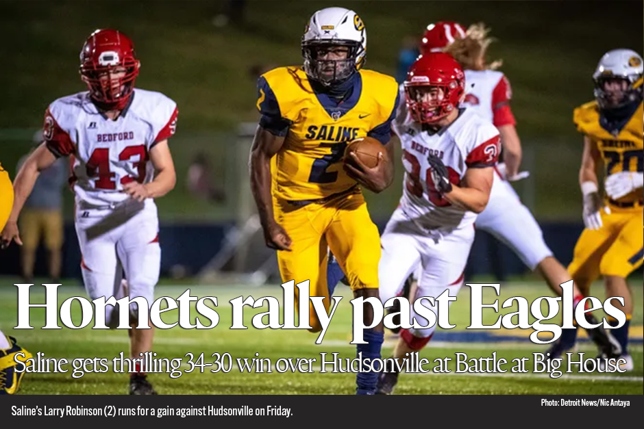 C.J. Carr rallies Saline to thrilling 34-30 win over Hudsonville in Battle at Big House