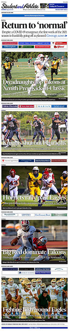 August 28, 2021 front page -- StudentandAthlete.org 
