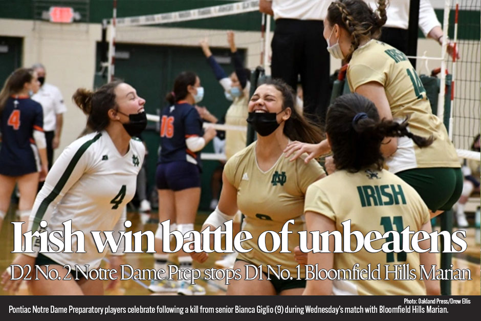 ND Prep tops Marian in battle of volleyball unbeatens 