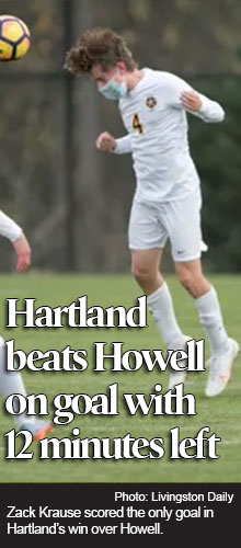 Hartland beats Howell in soccer on goal with 12 minutes left