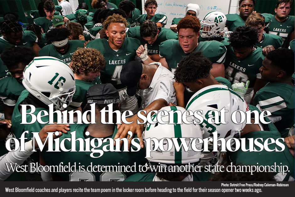 West Bloomfield High School's football players and coaches are determined to win another state championship. 