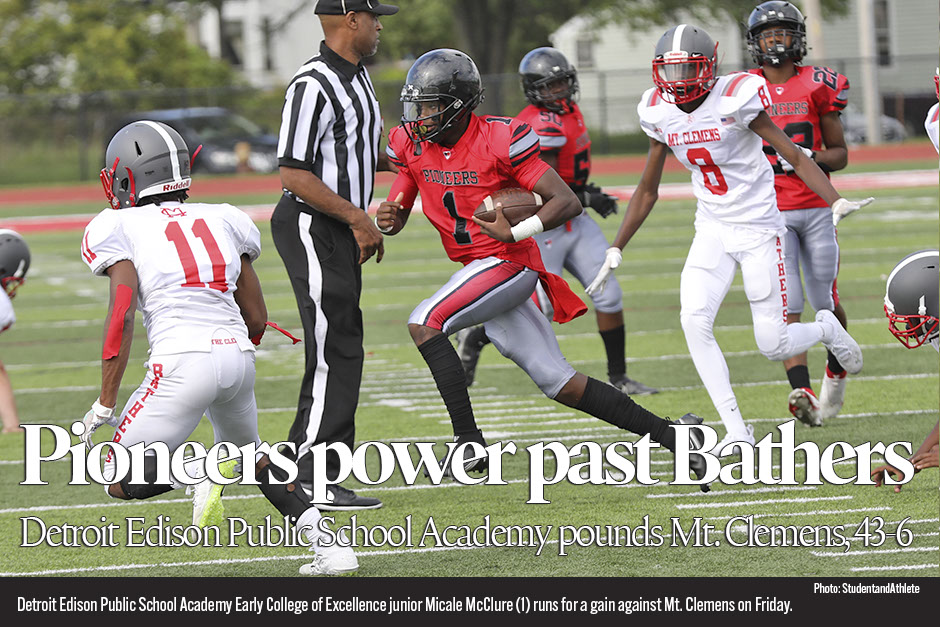    Detroit Edison Public School Academy Early College of Excellence powered to a 43-6 football victory over Charter School Conference East Divis