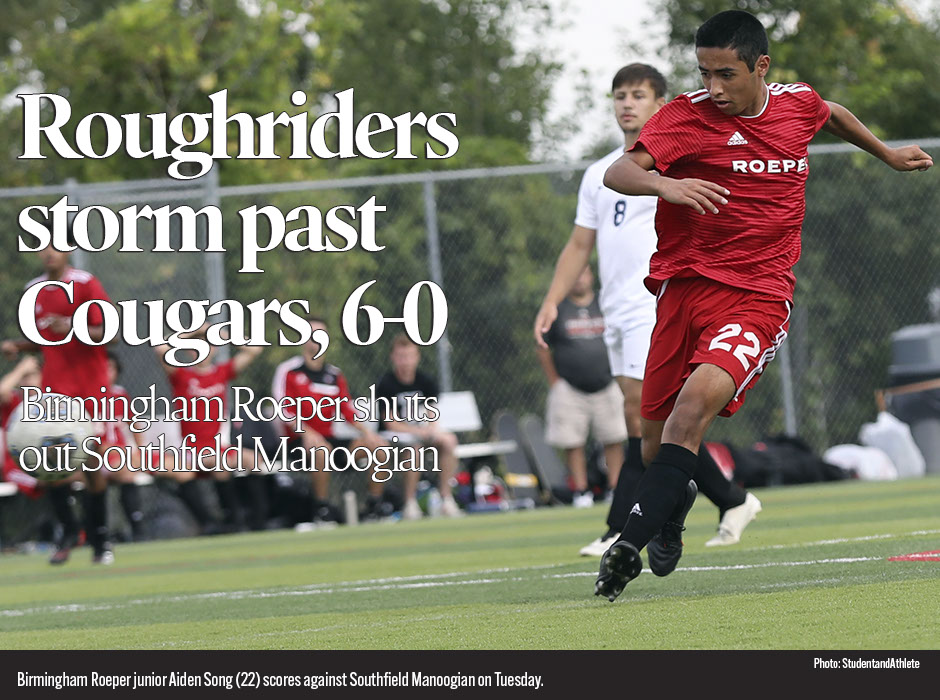    Birmingham Roeper dominated Southfield Manoogian 6-0 in boys soccer action on Tuesday, Sept. 21, at the UWM Soccer Complex in Pontiac. 