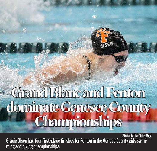 Grand Blanc, Fenton dominate Genesee County Girls Swimming & Diving Championships 