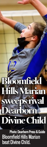 Bloomfield Hills Marian volleyball sweeps Dearborn Divine Child