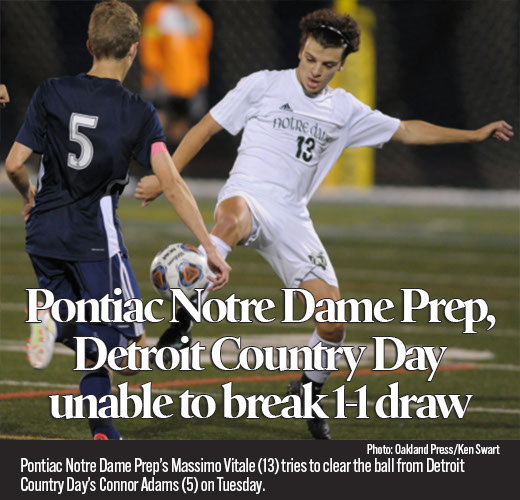 Country Day, Notre Dame Prep unable to break 1-1 tie 