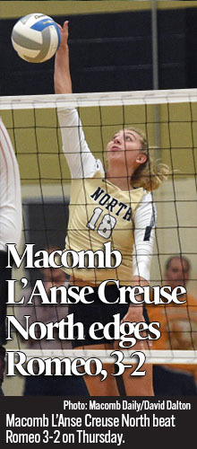 L’Anse Creuse North wins five-set volleyball match against Romeo 