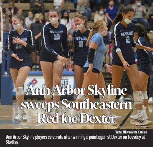 Skyline volleyball takes ‘first step’ toward state-title chase in Harper Murray’s return vs. Dexter 