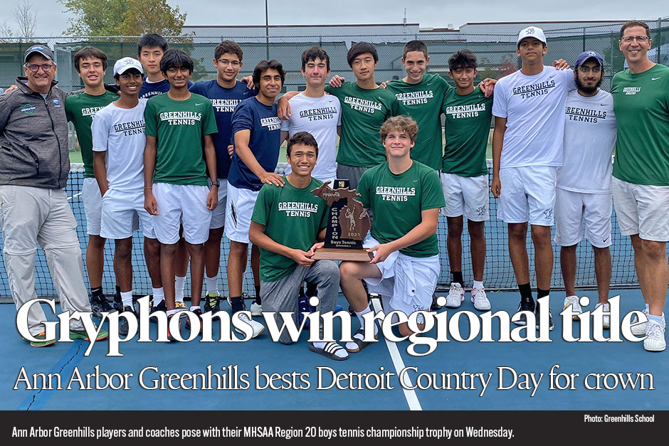 Boys tennis: Ann Arbor Greenhills wins MHSAA regional championship.