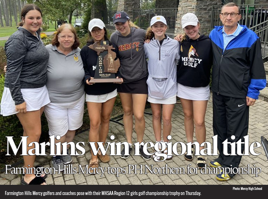 Farmington Hills Mercy won a  Michigan High School Athletic Association girls golf regional championship Thursday. 