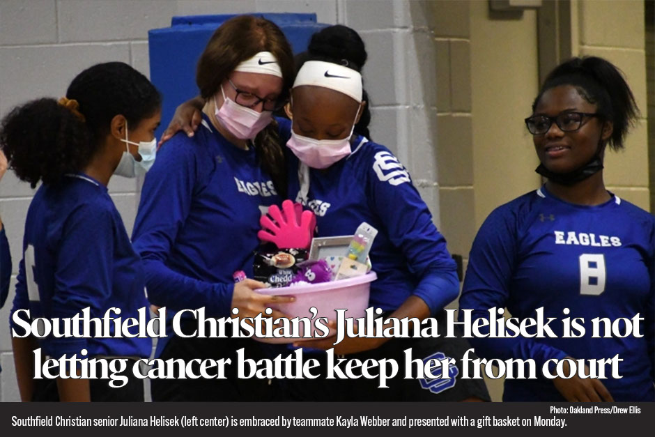 Southfield Christian’s Juliana Helisek not letting cancer battle keep her from the volleyball court 