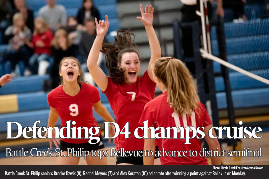 Volleyball: Defending state champ St. Philip opens districts with a win 