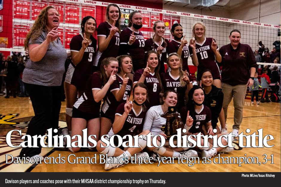 Year of the Cardinal: Davison ends Grand Blanc’s 3-year run as district volleyball champ 