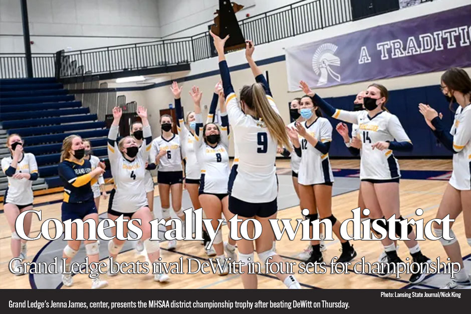 'Unbelievable' performance from Jenna James lifts Grand Ledge volleyball past DeWitt for district title 