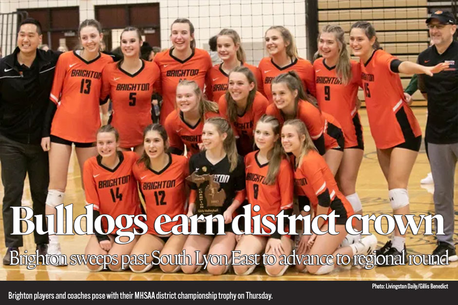 'Best feeling ever': Brighton wins district volleyball championship 