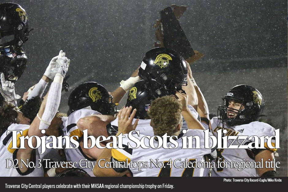 Snow Bowl: TC Central beats Caledonia in blizzard-like Regional Final 
