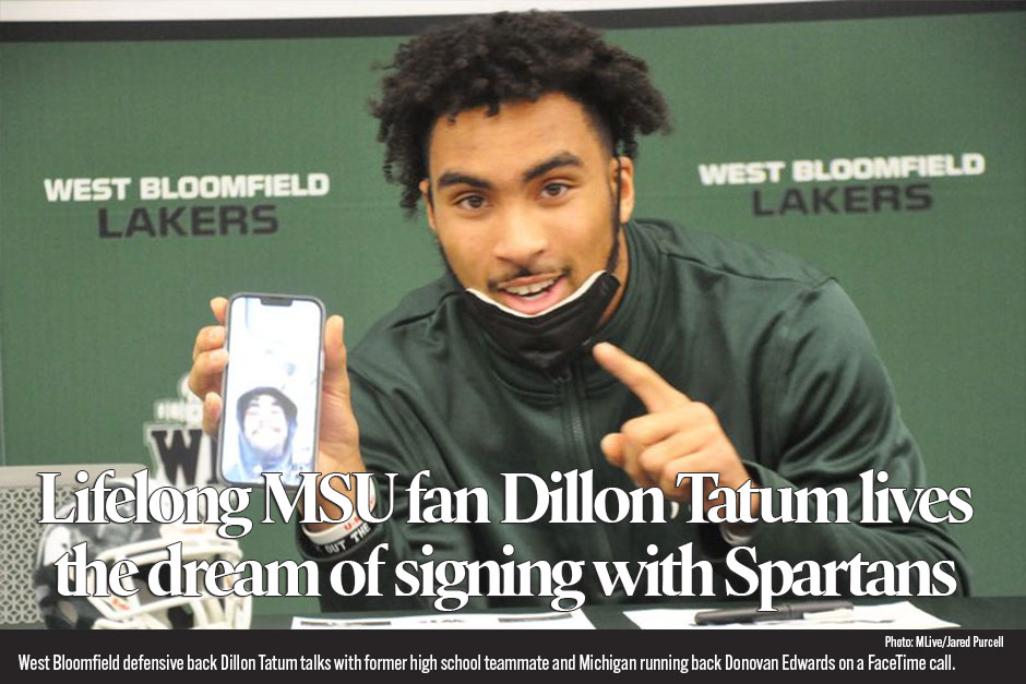 Lifelong Michigan State fan Dillon Tatum lives the dream of signing with Spartans 