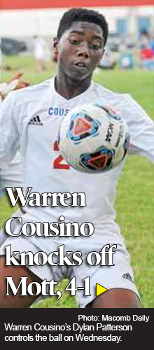 Warren Cousino knocks off Warren-Mott in boys soccer, 4-1