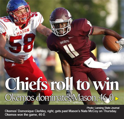 Okemos football makes strong statement against Mason in dominant opener
