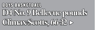 No. 9 Bellevue keeps rolling with win over Climax-Scotts 