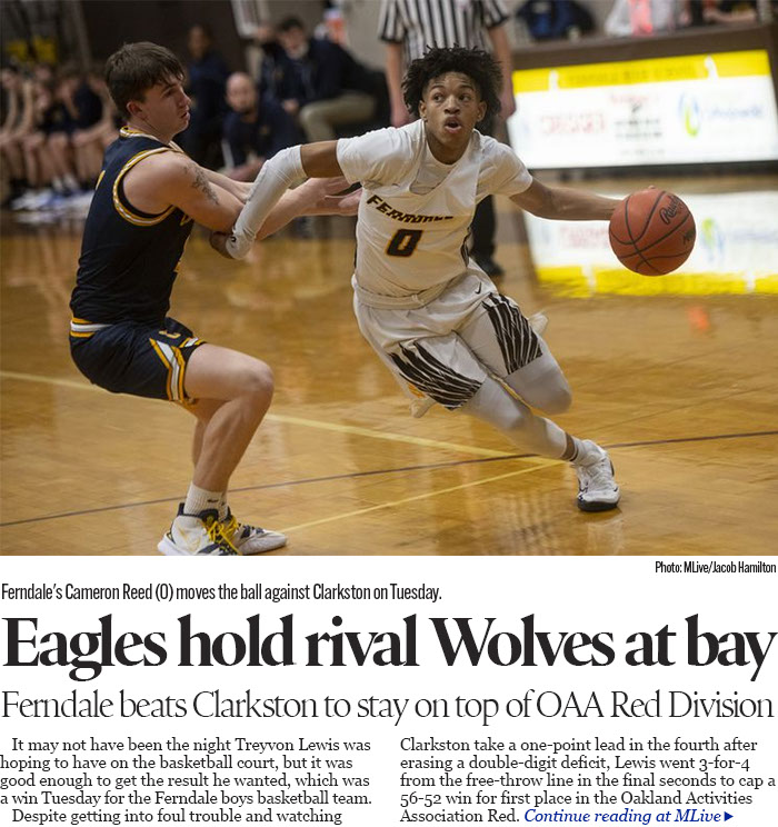 Two Mr. Basketball hopefuls have their moments as Ferndale tops Clarkston, 56-52 
