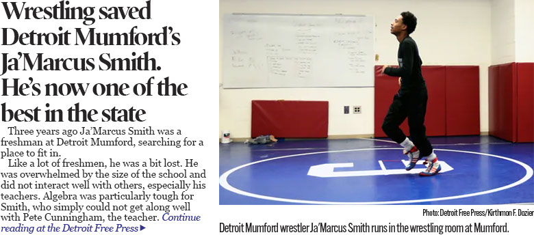 Wrestling saved Detroit Mumford's Ja'Marcus Smith. He's now one of the best in the state 