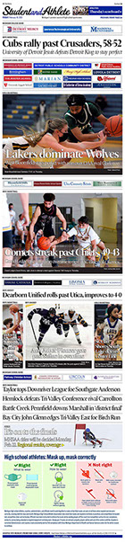 February 19, 2021 front page -- StudentandAthlete.org 