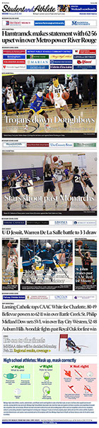February 20, 2021 front page -- StudentandAthlete.org 