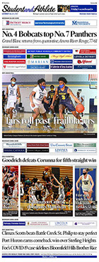 Saturday's front page of StudentandAthlete.org, Michigan's premier source of high school sports news 