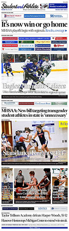 March 16, 2021 front page -- StudentandAthlete.org 