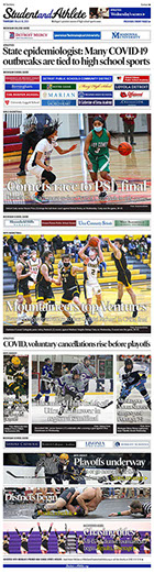 March 18, 2021 front page -- StudentandAthlete.org 