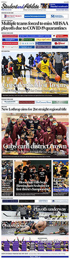 March 19, 2021 front page -- StudentandAthlete.org 