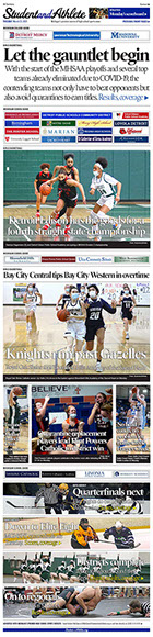 March 23, 2021 front page -- StudentandAthlete.org 
