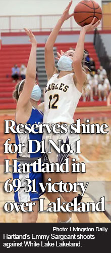 Hartland reserves get chance to shine in regional girls basketball win over Lakeland 
