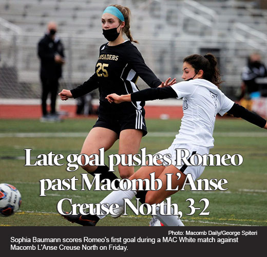 Late goal pushes Romeo past L'Anse Creuse North in MAC White soccer match