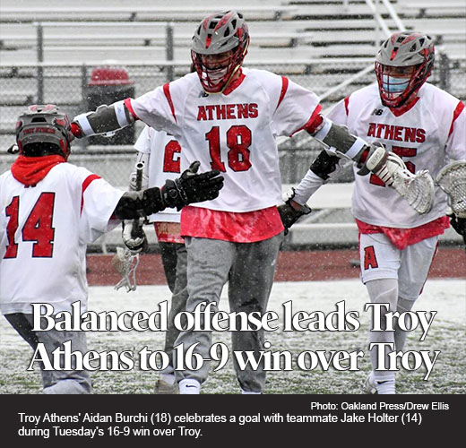 Balanced offense leads Troy Athens to 16-9 win over Troy 