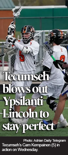 Tecumseh lacrosse blows out Ypsilanti Lincoln 