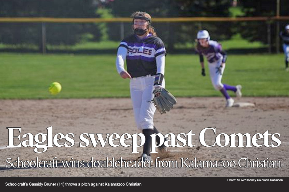 Schoolcraft sweeps Kalamazoo Christian in battle of returning softball state finalists 